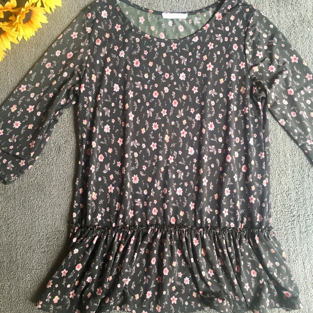 Floral Peplum Blouse